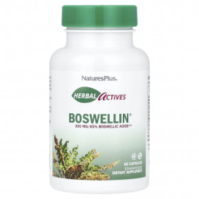 NaturesPlus, Herbal Actives, Boswellin®, 300 мг, 60 капсул - описание | фото