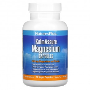 NaturesPlus, KalmAssure, магний, 420 мг, 120 веганских капсул (105 мг в 1 капсуле) - описание