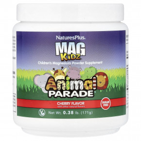 NaturesPlus, Animal Parade®, Mag Kidz®, со вкусом вишни, 171 г (0,38 фунта) - описание | фото