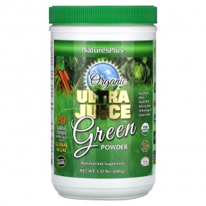 NaturesPlus, Органический зеленый порошок Ultra Juice, 600 г (1,32 фунта) в Москве - eco-herb.ru | фото
