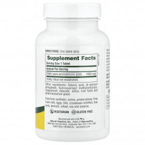 NaturesPlus, ПАБК, длительное высвобождение, 1000 мг, 60 таблеток в Москве - eco-herb.ru | фото