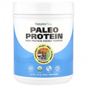 NaturesPlus, Paleo Protein Powder, палеопротеиновый порошок, без ароматизаторов и подсластителей, 503 г (1,11 фунта) в Москве - eco-herb.ru | фото