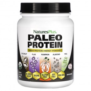 NaturesPlus, Paleo Protein Powder, палеопротеиновый порошок, без ароматизаторов и подсластителей, 503 г (1,11 фунта) - описание