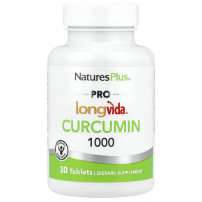 NaturesPlus, Pro Longvida® Curcumin 1000, 1000 мг, 30 таблеток - описание | фото
