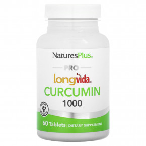 NaturesPlus, Pro Longvida Curcumin 1000, 1000 мг, 60 таблеток - описание | фото