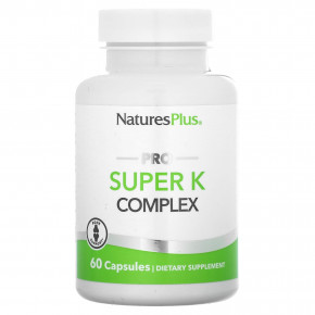 NaturesPlus, Pro Super K Complex, 2040 мкг, 60 капсул - описание | фото