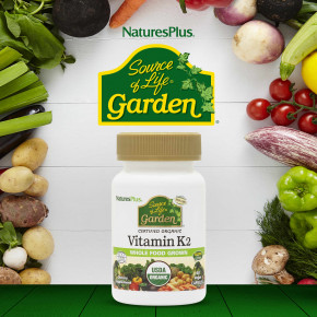 NaturesPlus, Source of Life, Garden, Vitamin K2 (витамин К2), 60 растительных капсул в Москве - eco-herb.ru | фото