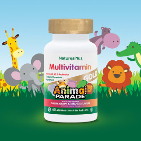 NaturesPlus, Source of Life, Animal Parade Gold, жевательные мультивитамины с микроэлементами для детей, в ассортименте, 60 таблеток в форме животных в Москве - eco-herb.ru | фото