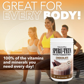 NaturesPlus, Spiru-Tein®, протеиновый порошок, со вкусом шоколада, 952 г (2,1 фунта) в Москве - eco-herb.ru | фото