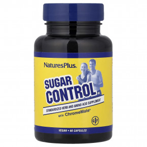 NaturesPlus, Sugar Control® с ChromeMate®, 60 капсул - описание | фото