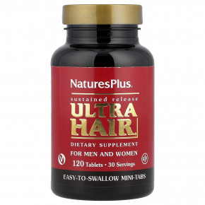 NaturesPlus, Ultra Hair®, для мужчин и женщин, 120 таблеток - описание | фото