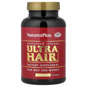 NaturesPlus, Ultra Hair®, для мужчин и женщин, 90 таблеток - описание | фото