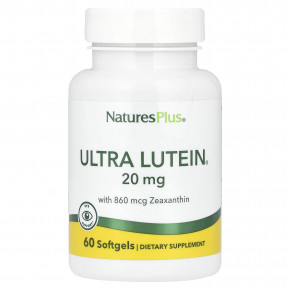 NaturesPlus, Ultra Lutein® с зеаксантином, 20 мг, 60 мягких таблеток в Москве - eco-herb.ru | фото