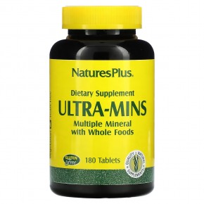 NaturesPlus, Ultra-Mins, мультиминералы с цельными продуктами, 180 таблеток в Москве - eco-herb.ru | фото