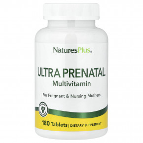 NaturesPlus, Ultra Prenatal, мультивитамины для беременных, 180 таблеток - описание | фото