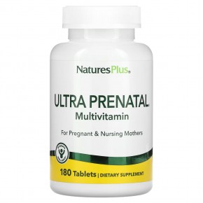 NaturesPlus, Ultra Prenatal, мультивитамины для беременных, 180 таблеток - описание