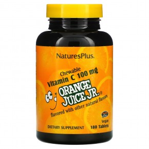 NaturesPlus, Витамин С из апельсинового сока, 100 мг, 180 таблеток - описание