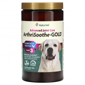 NaturVet, ArthriSoothe-GOLD, улучшенный уход, уровень 3, 120 жевательных таблеток, 21 унц. (600 г) в Москве - eco-herb.ru | фото