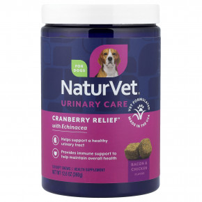 NaturVet, Cranberry Relief® с эхинацеей, для собак, бекон и курица, 120 жевательных таблеток, 360 г (12,6 унции) в Москве - eco-herb.ru | изображение NaturVet, Cranberry Relief® с эхинацеей, для собак, бекон и курица, 120 жевательных таблеток, 360 г (12,6 унции) в Москве - eco-herb.ru | фото