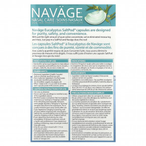 Navage, Nasal Care, солевой раствор для промывания носа, SaltPod®, эвкалипт, 30 капсул с солевым концентратом в Москве - eco-herb.ru | фото