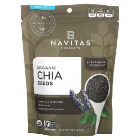 Navitas Organics, Organic Chia Seeds, 8 oz (227 g) в Москве - eco-herb.ru | фото