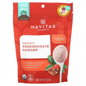 Navitas Organics, Органический гранатовый порошок, 227 г (8 унций) - описание | фото