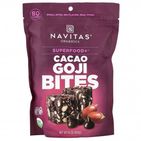 Navitas Organics, Superfood+®, снеки из какао и годжи, 454 г (16 унций) - описание | фото