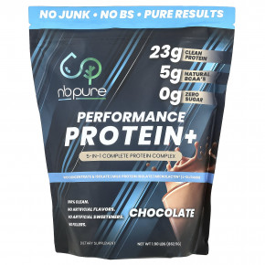 NB Pure, Performance Protein +, шоколад, 862,5 г (1,9 фунта) - описание | фото