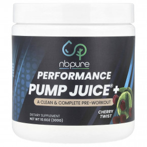 NB Pure, Performance Pump Juice+®, со вкусом вишни, 300 г (10,6 унции) - описание | фото