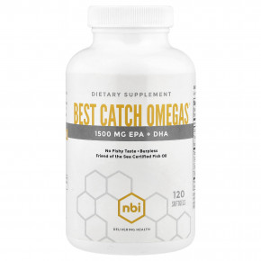 NBI, Best Catch Omegas®, 120 капсул в Москве - eco-herb.ru | фото