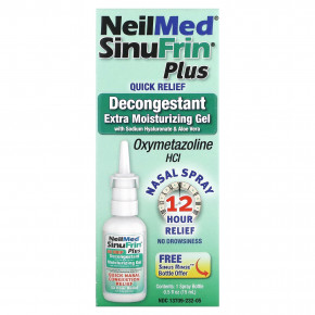 NeilMed, SinuFrin Plus, противоотечный спрей для носа, экстраувлажняющий гель, 15 мл (0,5 жидк. унц.) в Москве - eco-herb.ru | фото