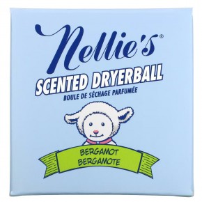 Nellie's, Ароматизированный шарик для сушки, бергамот, 1 шарик для сушки - описание