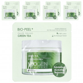 Neogen, Bio-Peel + зеленый чай с марлевым пилингом, 8 подушечек, по 9,5 мл (0,32 жидк. унц.) в Москве - eco-herb.ru | фото