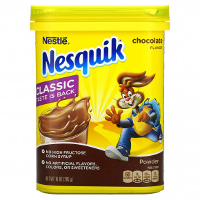 Nesquik, Nestle, порошок, шоколад, 285 г (10 унций) - описание | фото