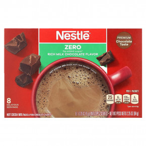 Nestle Hot Cocoa Mix, смесь для приготовления горячего шоколада, насыщенный вкус молочного шоколада, 8 упаковок по 8 г (0,28 унции) - описание