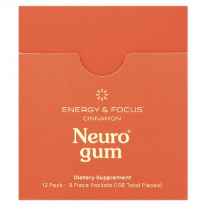 NeuroGum, Energy & Focus, корица, 12 пакетиков по 9 шт. в Москве - eco-herb.ru | изображение NeuroGum, Energy & Focus, корица, 12 пакетиков по 9 шт. в Москве - eco-herb.ru | фото