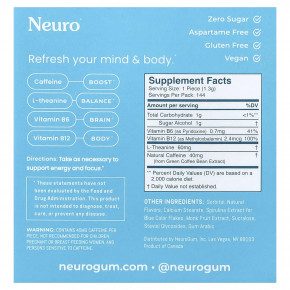 NeuroGum, мятные конфеты для энергии и концентрации, перечная мята, 12 пакетиков по 12 шт. в Москве - eco-herb.ru | изображение NeuroGum, мятные конфеты для энергии и концентрации, перечная мята, 12 пакетиков по 12 шт. в Москве - eco-herb.ru | фото