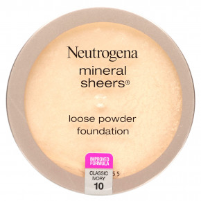 Neutrogena, Mineral Sheers, тональная пудра, классическая слоновая кость 10, 5,5 г (0,19 унции) - описание | фото