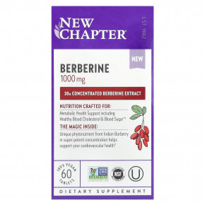 New Chapter, Berberine, 60 Vegan Tablets (500 mg per Tablet) - описание | фото