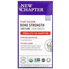 New Chapter, Bone Strength Take Care, 270 тонких вегетарианских таблеток - описание