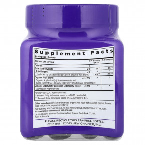 New Chapter, цельнопищевые жевательные таблетки с органической бузиной, для детей от 2 лет, 30 веганских жевательных таблеток в Москве - eco-herb.ru | фото