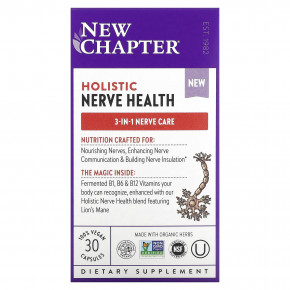 New Chapter, Holistic Nerve Health, 30 капсул - описание | фото