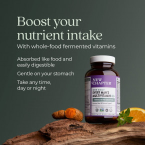 New Chapter, One Daily Every Man's Multivitamin 40+, 96 вегетарианских таблеток в Москве - eco-herb.ru | фото