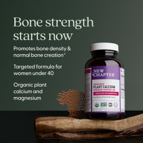 New Chapter, органический растительный кальций, для женщин до 40 лет, 60 веганских таблеток для стройности в Москве - eco-herb.ru | фото
