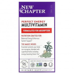 New Chapter, Perfect Energy, мультивитамины, 96 вегетарианских таблеток в Москве - eco-herb.ru | фото