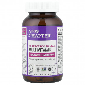 New Chapter, Perfect Postnatal™, мультивитаминный комплекс, 192 вегетарианские таблетки в Москве - eco-herb.ru | фото