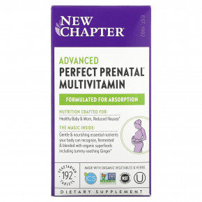 New Chapter, Advanced Perfect Prenatal™, мультивитамины, 192 вегетарианских таблетки в Москве - eco-herb.ru | фото