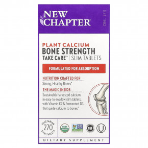 New Chapter, Plant Calcium, Bone Strength Take Care ™, 270 вегетарианских таблеток - описание