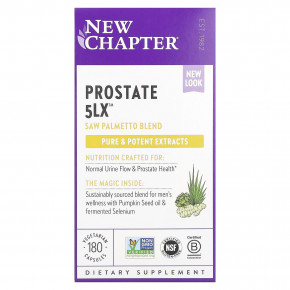 New Chapter, Prostate 5LX, 180 вегетарианских капсул в Москве - eco-herb.ru | фото