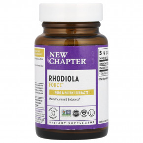 New Chapter, Rhodiola Force™, 30 веганских капсул (300 мг в 1 капсуле) в Москве - eco-herb.ru | фото